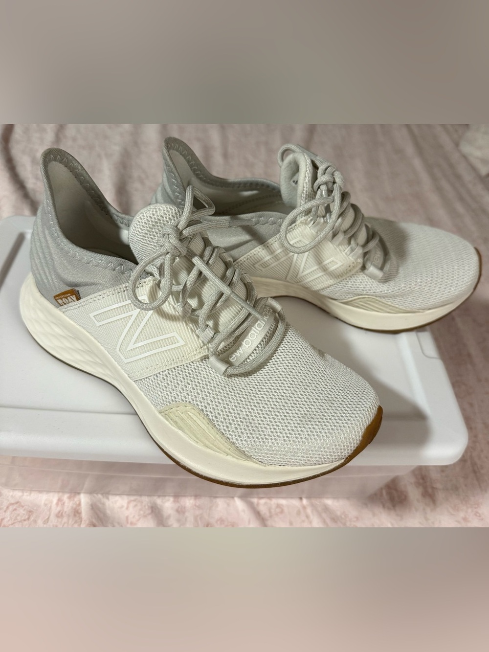 New Balance Women’s Cream/White Athletic Running Shoes